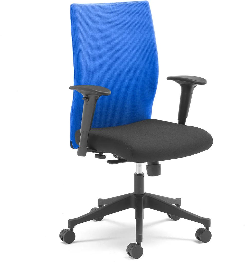 Kancelárska stolička MILTON s odnímateľným poťahom, modrá / čierna