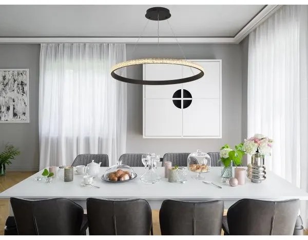 LED Stmievateľný luster na lanku LED/55W/230V 3000-6500K + diaľkové ovládanie