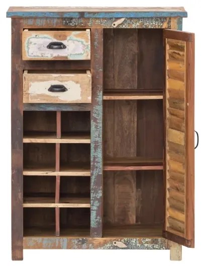furniture-nabytek.cz - Masívna komoda Wakefield z recyklovaného dreva, lakovaná, viacfarebná – 77×42×108 cm
