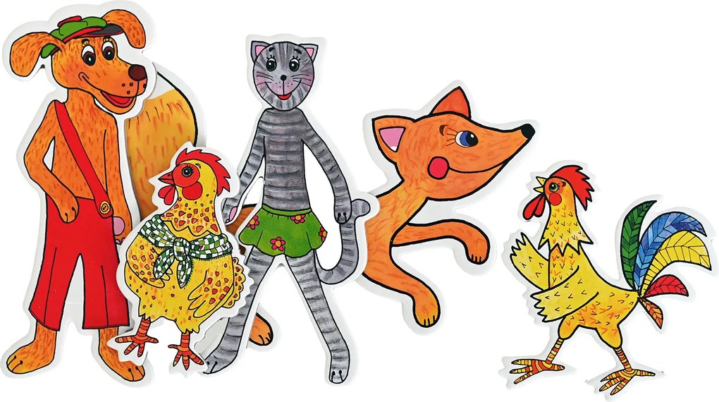 MARIONETINO – Zvieratká a líška – bábky 5 ks