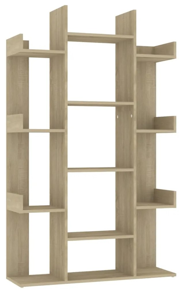 vidaXL Knižnica dub sonoma 86x25,5x140 cm drevotrieska