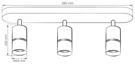 Bodové svietidlo BAMBOO 3xGU10/10W/230V biela