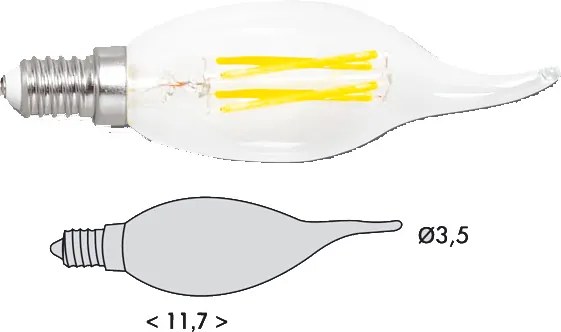 Ecolite LED žiarovka E14 4W teplá biela