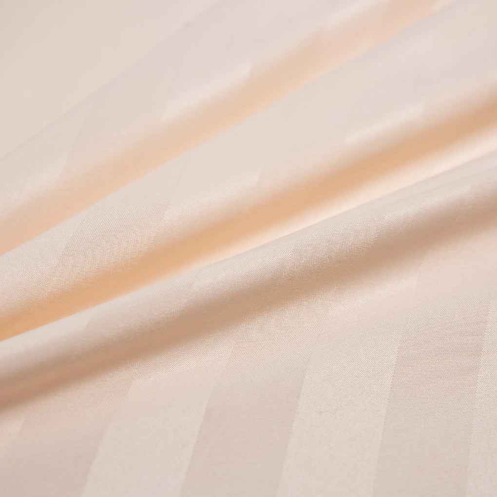 Hotelové obliečky z mikrovlákna JASMINE šampanské - prúžok 2 cm Rozmer obliečok: 2 ks 70 x 90 cm | 200 x 220 cm