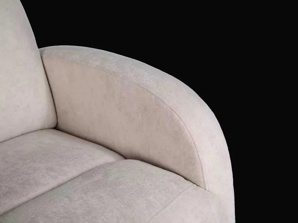 LuxuryForm DESIGN Televízne kreslo BRUNO otočné, hojdacie s polohovaním - béžové