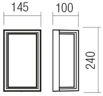 Redo 90534 - LED Vonkajšie nástenné svietidlo QUADRIS LED/12W/230V IP54 hnedá