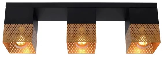 Lucide 21123/03/02 - Stropné svietidlo RENATE 3xE27/40W/230V zlatá/čierna