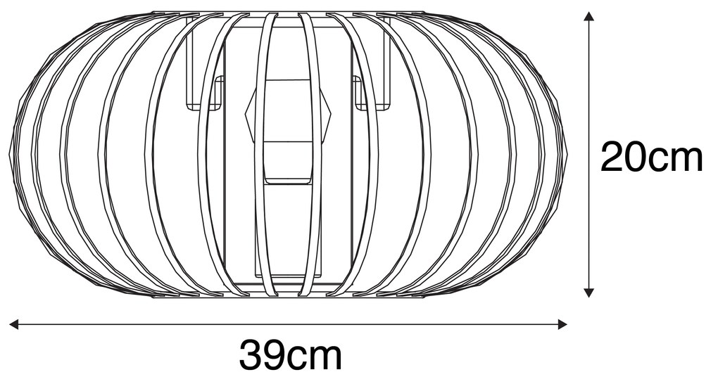 Dizajnové nástenné svietidlo biele 39 cm - Johanna