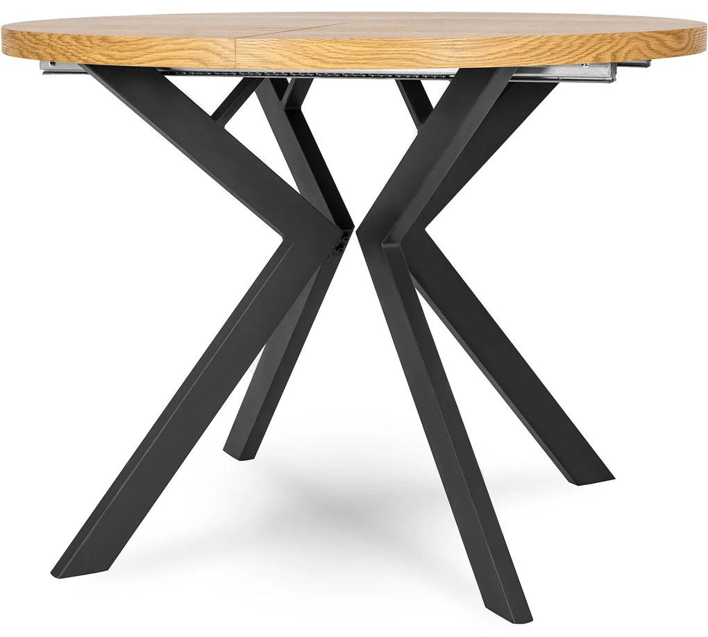 JAKS Okrúhly rozkladací stôl 100 - 250cm Lukas zlatý dub 2/2