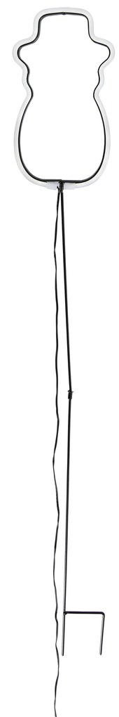 Vianočný neónový zemný reflektor biely snehuliak vrátane LED s časovačom IP44 - Fura