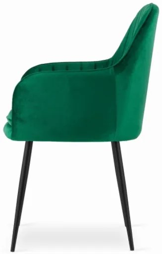 Zamatová stolička Warsaw zelená