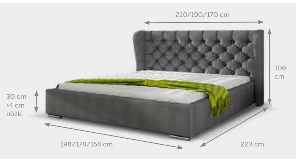 Dizajnová posteľ Elsa 180 x 200 - Rôzne farby