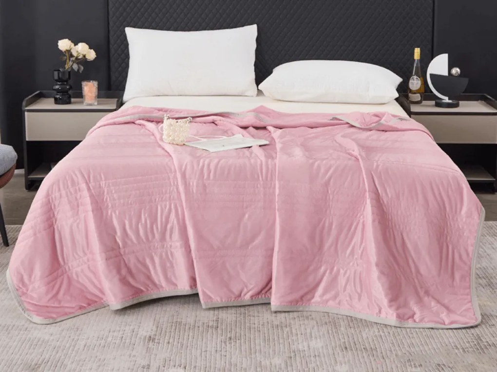 Chladiaca letná prikrývka CELIA, ružová Rozmer: 140 x 200 cm