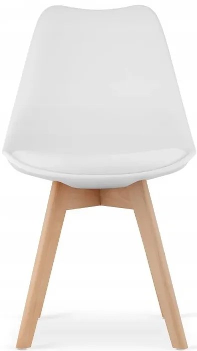 Jedálenská zostava TODI 80cm okrúhly stolový set biely+ 4 stoličky MARK biele