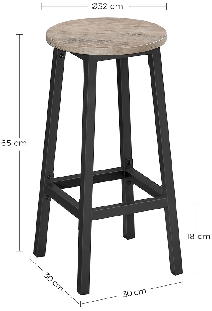 Set barových stoličiek TAYLOR TRUFFLE