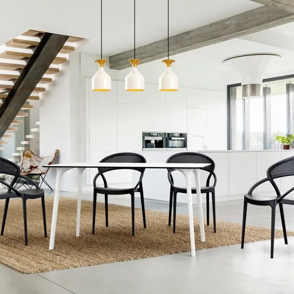 Závesný luster SIVANI na lane 3xE27/40W/230V biela/medená