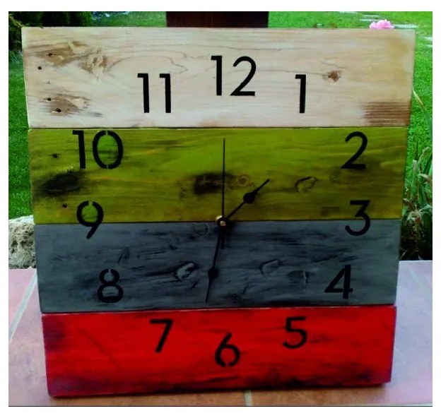 Hodiny z dreva, Nástenné hodiny drevené. Babičkyne hodiny alebo obraz na stenu, darček nástenné dekorácie, drevené hod 12D40175