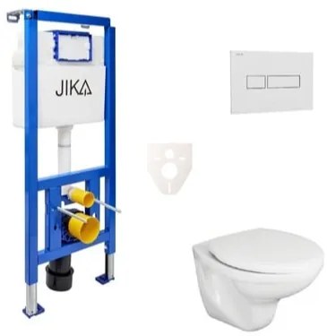 Cenovo zvýhodnený závesný WC set Jika do ľahkých stien / predstenová montáž + WC Fayans Neo SIKOJSJ1, 1 ks