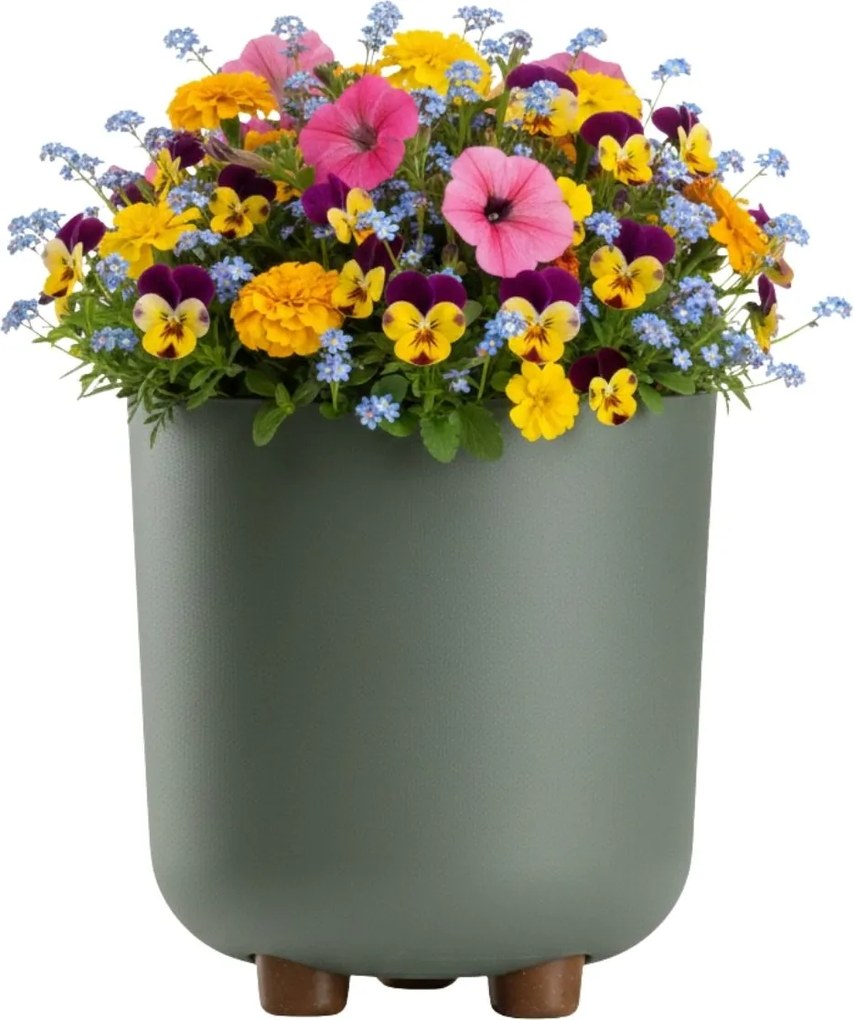 PLASTOVÝ KVETINÁČ TERRA 19,5X21 CM MÄTOVÁ