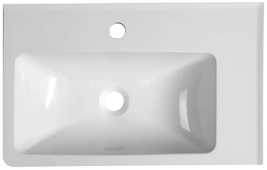 Sapho Sapho, ARANA umývadlo 56x11x35cm, liaty mramor, biela, pravé, AN056