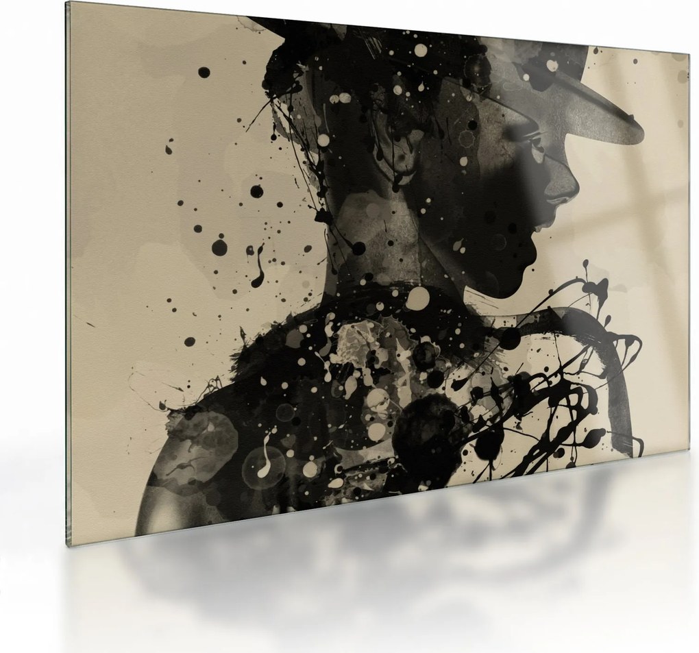 Sklenený obraz - Jazz woman (70x50 cm)