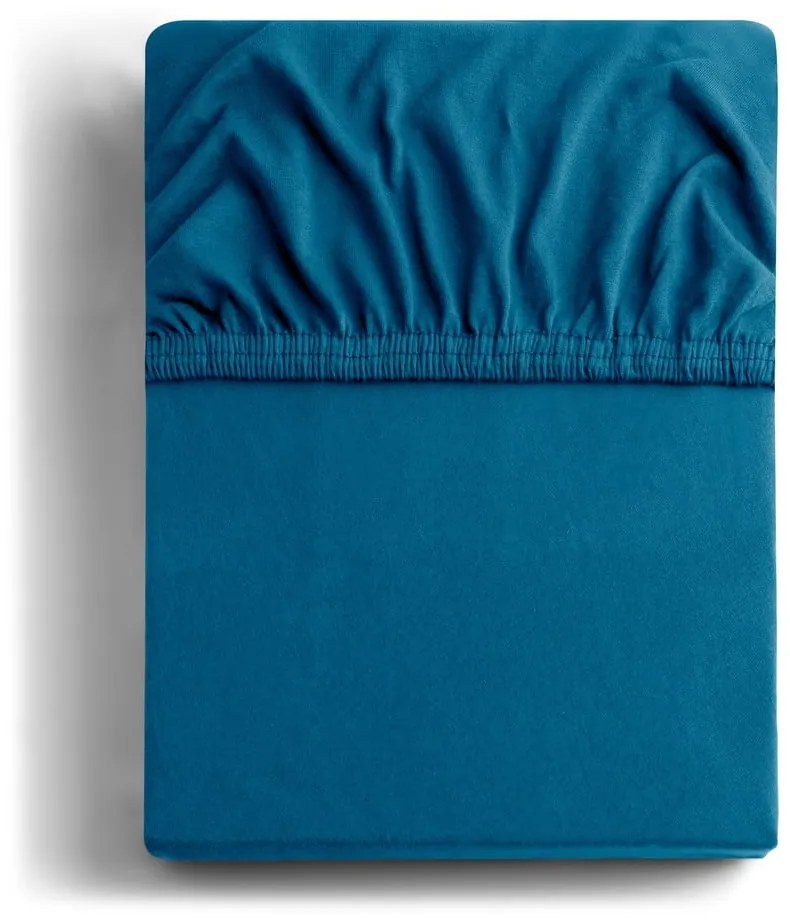 Napínacia plachta jersey v petrolejovej farbe 200x200 cm Amber – Restilo