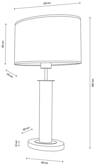 Spot-Light 7017400111525 - Stolová lampa MERCEDES 1xE27/40W/230V dub