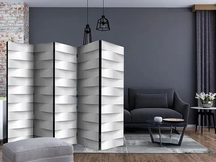 Paraván - White Illusion II [Room Dividers] Veľkosť: 225x172, Verzia: Obojstranný