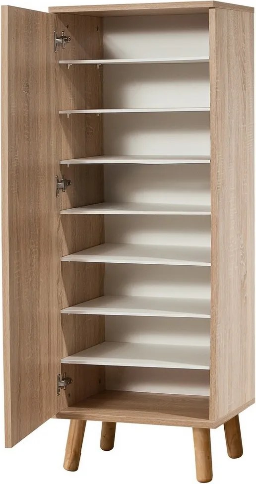 Skrinka na topánky Mega Sonoma Oak Ratan