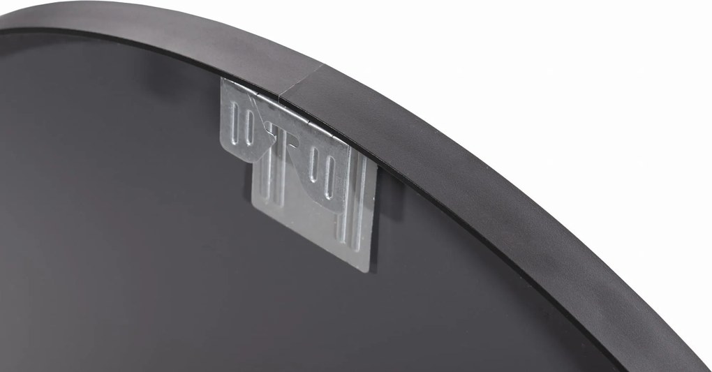 AKCIA Čierne nástenné okrúhle zrkadlo LEOBERT - rôzne veľkosti II. akosť Priemer zrkadla: 40 cm