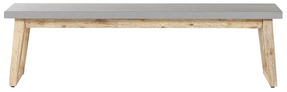 Záhradná betónová súprava s lavicami sivá ORIA Beliani