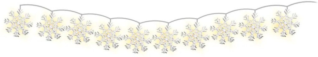 Vianočná LED svetelná reťaz so snehovými vločkami SLUMI