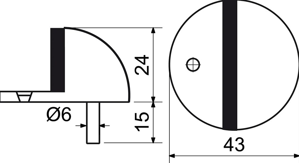 Dverná zarážka RICHTER RK.ZAR.001 (N), RICHTER Nerez matný