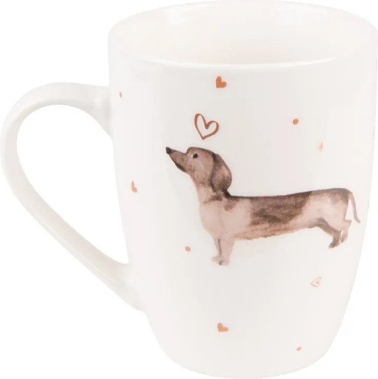 Porcelánový hrnček s jazvečíkom Dachshund Love - 12 * 8 * 10 cm / 300 ml