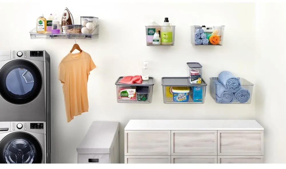 Vnútorný úložný box s vekom z recyklovaného plastu iD Wallspace – iDesign