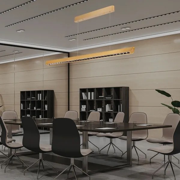 LED Luster na lanku LED/36W/230V 3000/4000/6400K zlatá