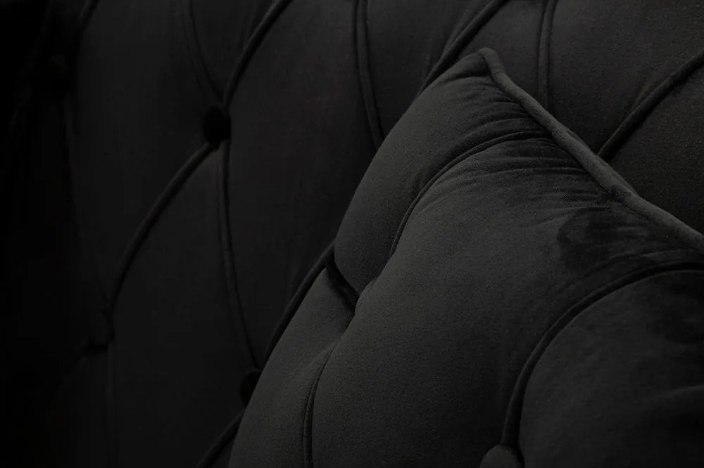 Čierna zamatová pohovka 130 cm Budapest – Mauro Ferretti