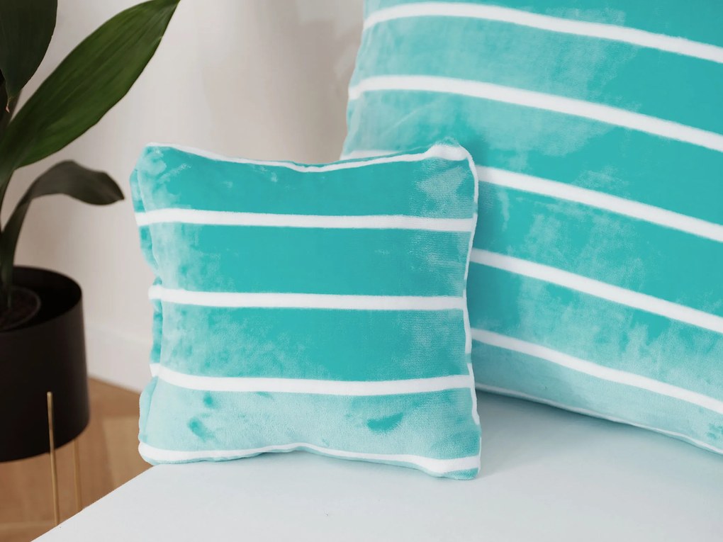 Obliečka na vankúš mikroplyš 40 × 40 cm - Kamala mentolová