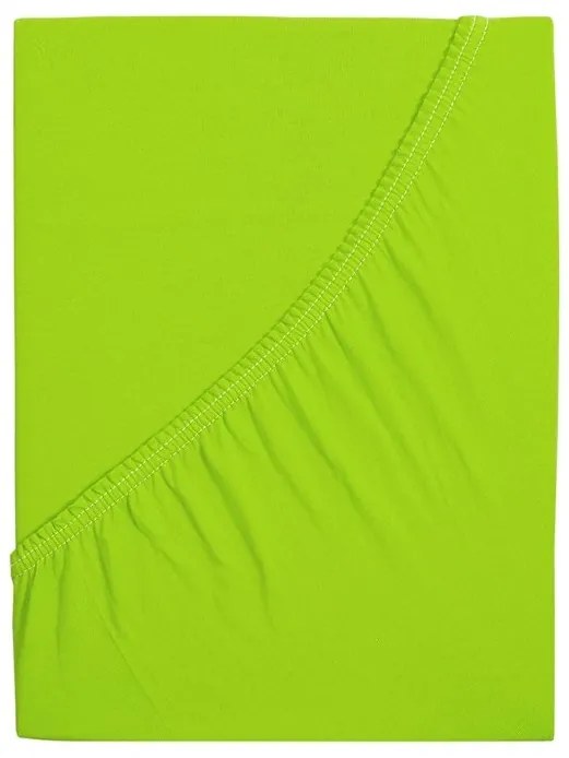 Jersey plachta do detskej postieľky EXCLUSIVE 60x120 cm limetkové