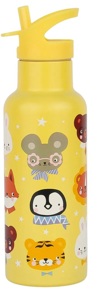 A Little Lovely Company - antikorová fľaša na pitie, 500 ml - zvierací kamaráti