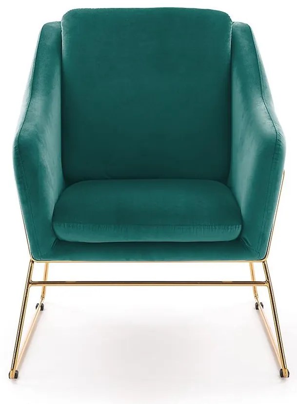 Kreslo Soft 3 zelená/zlatý