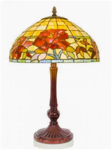 Nočná lampa Tiffany ROSE 62*Ø40