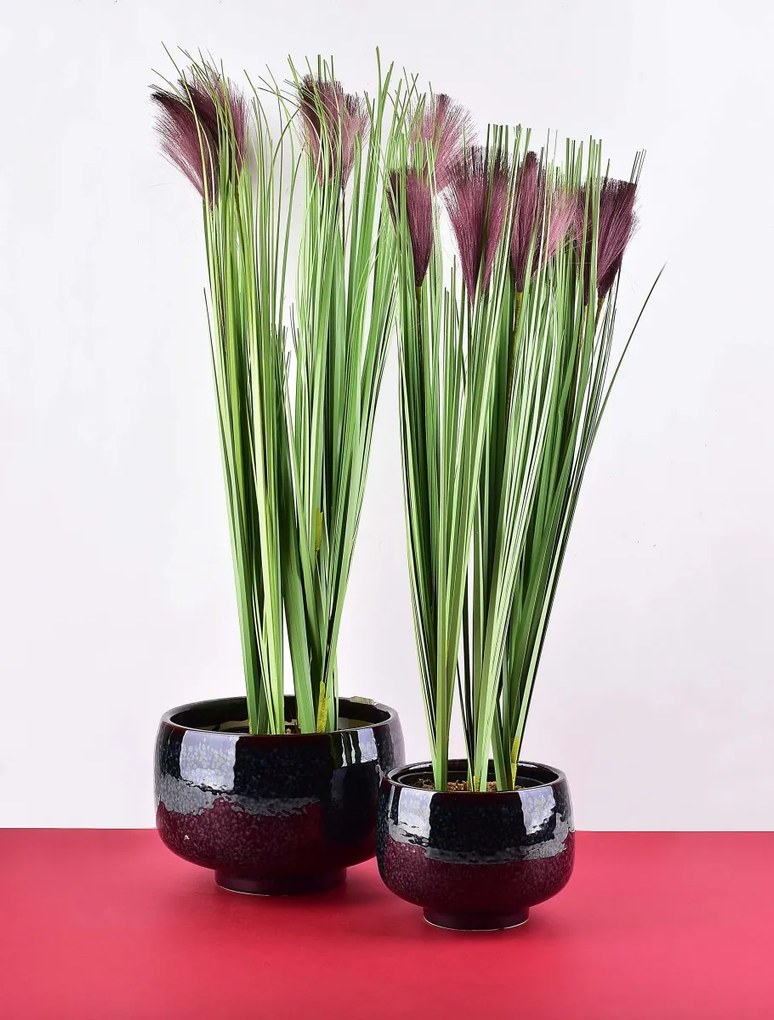 Umelá kvetina GRASS 64 cm fialová/zelená