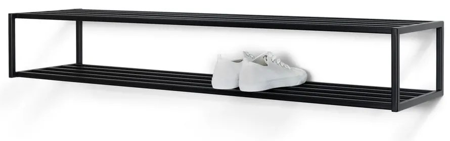 Čierna kovová závesná skrinka na topánky 118x20,5x30,5 cm School – Spinder Design
