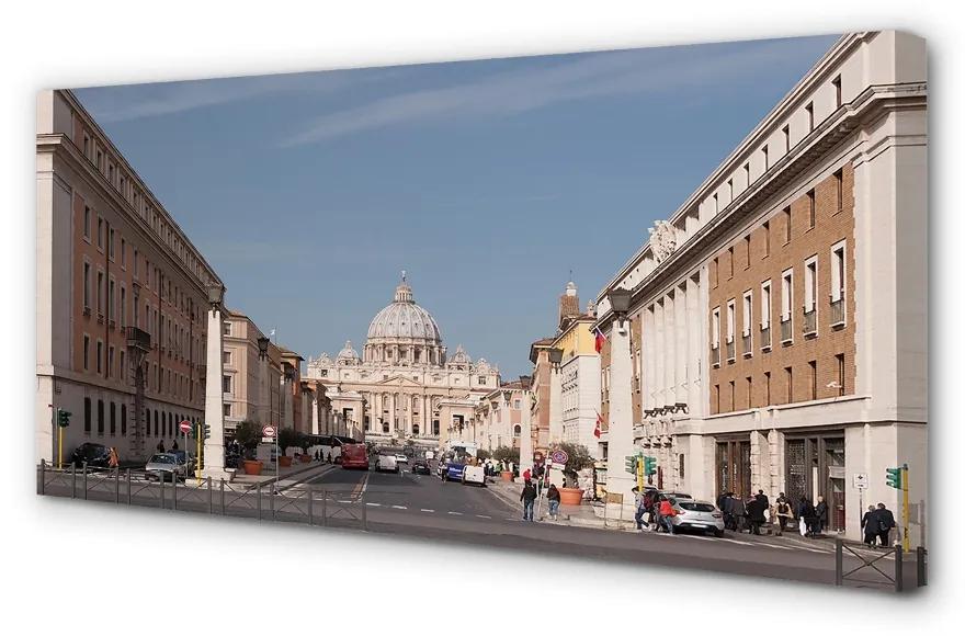 Obraz na plátne Katedrála Rome budovy ulice 100x50 cm