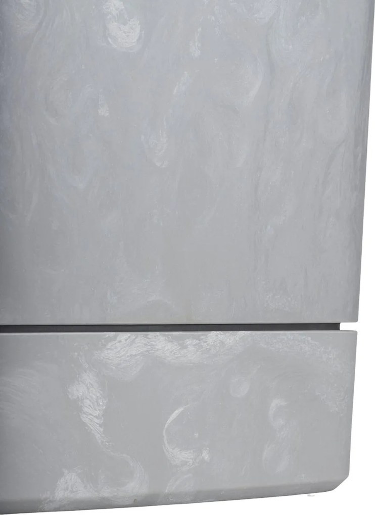 PLASTOVÝ KVETINÁČ CUBI 34X36,5 CM IMITÁCIA BETÓNU SIVÁ