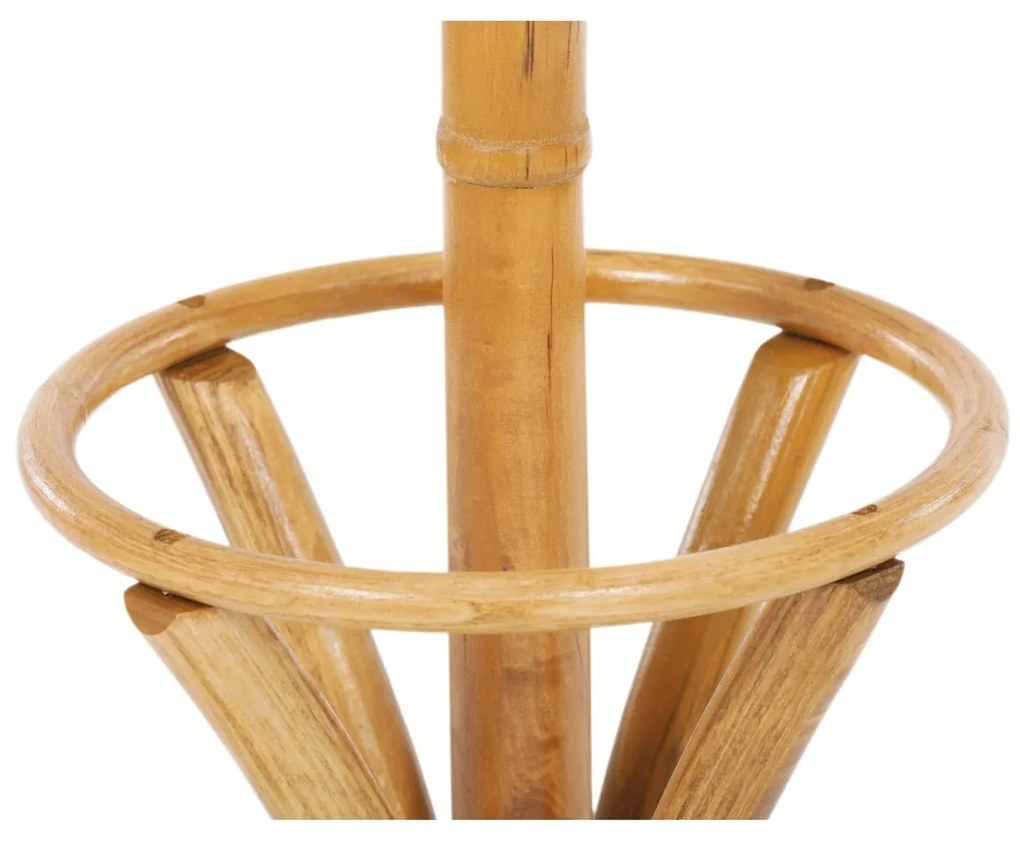 Drevený stojanový vešiak, tmavý dub, 52 x 186 cm