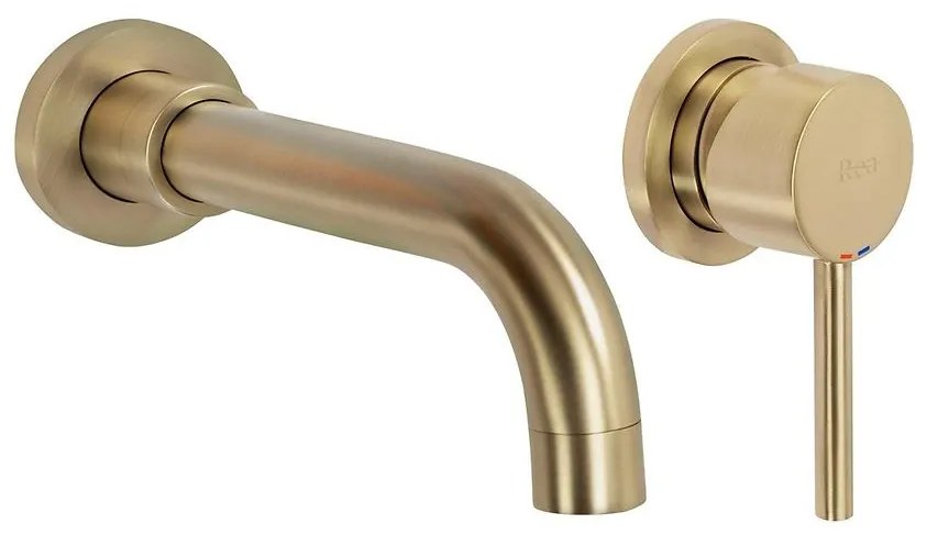 Podomietková umývadlová batéria Rea Lungo Long zlatá brúsená + box