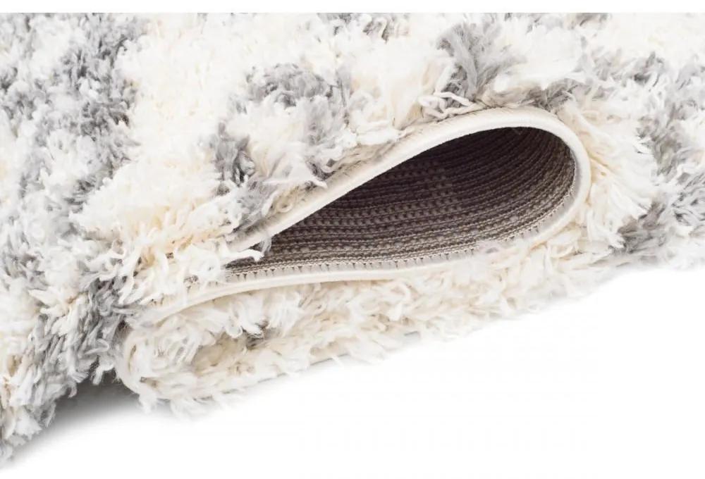 Kusový koberec shaggy Alsea krémový 2 atyp 70x250cm