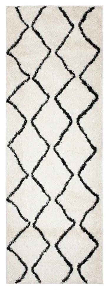 Kusový koberec Shaggy Polta krémový atyp 60x200cm